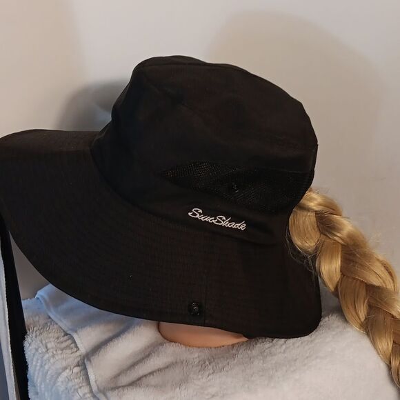 Sun Shade Ponytail Wide Brim Sun Hat - Picture 2 of 10